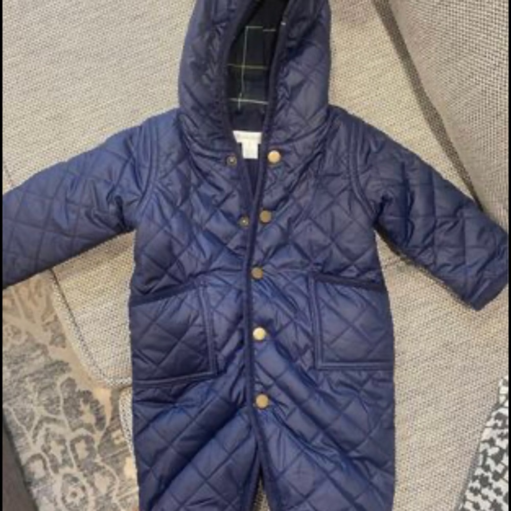 Baby boy, 0-3 month, like new Ralph Lauren snow suit in navy